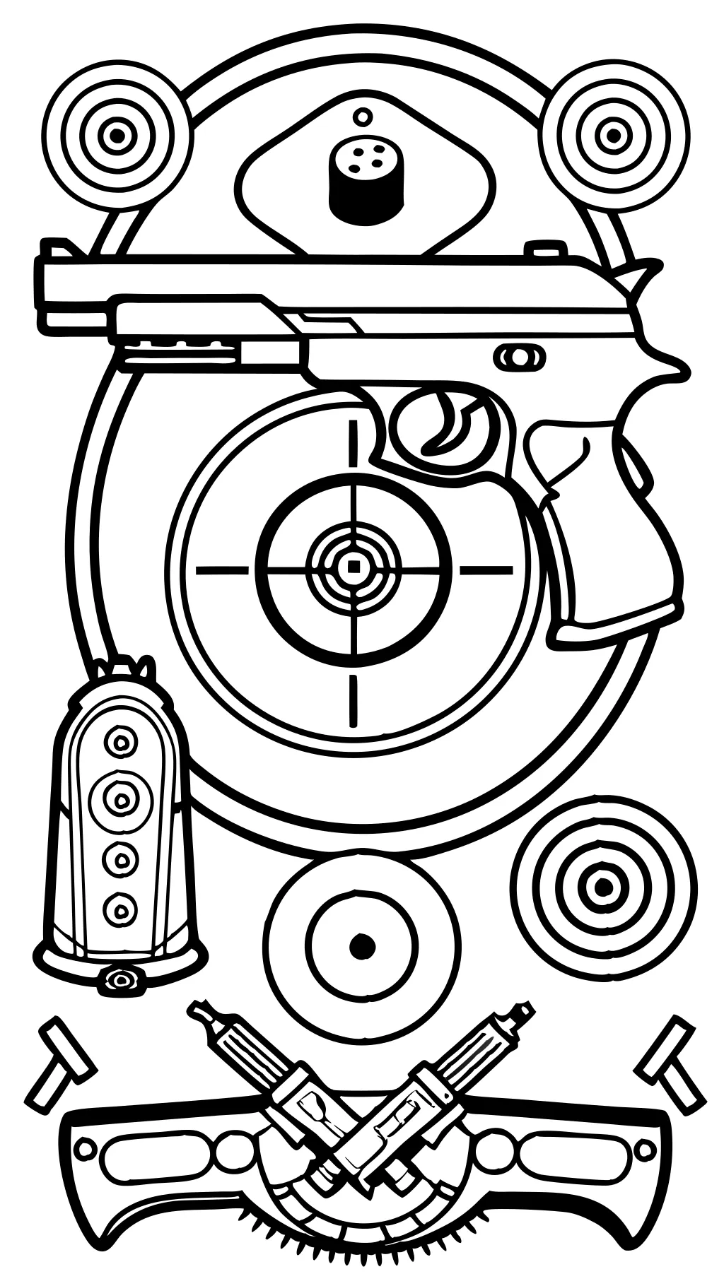 coloring pages gun